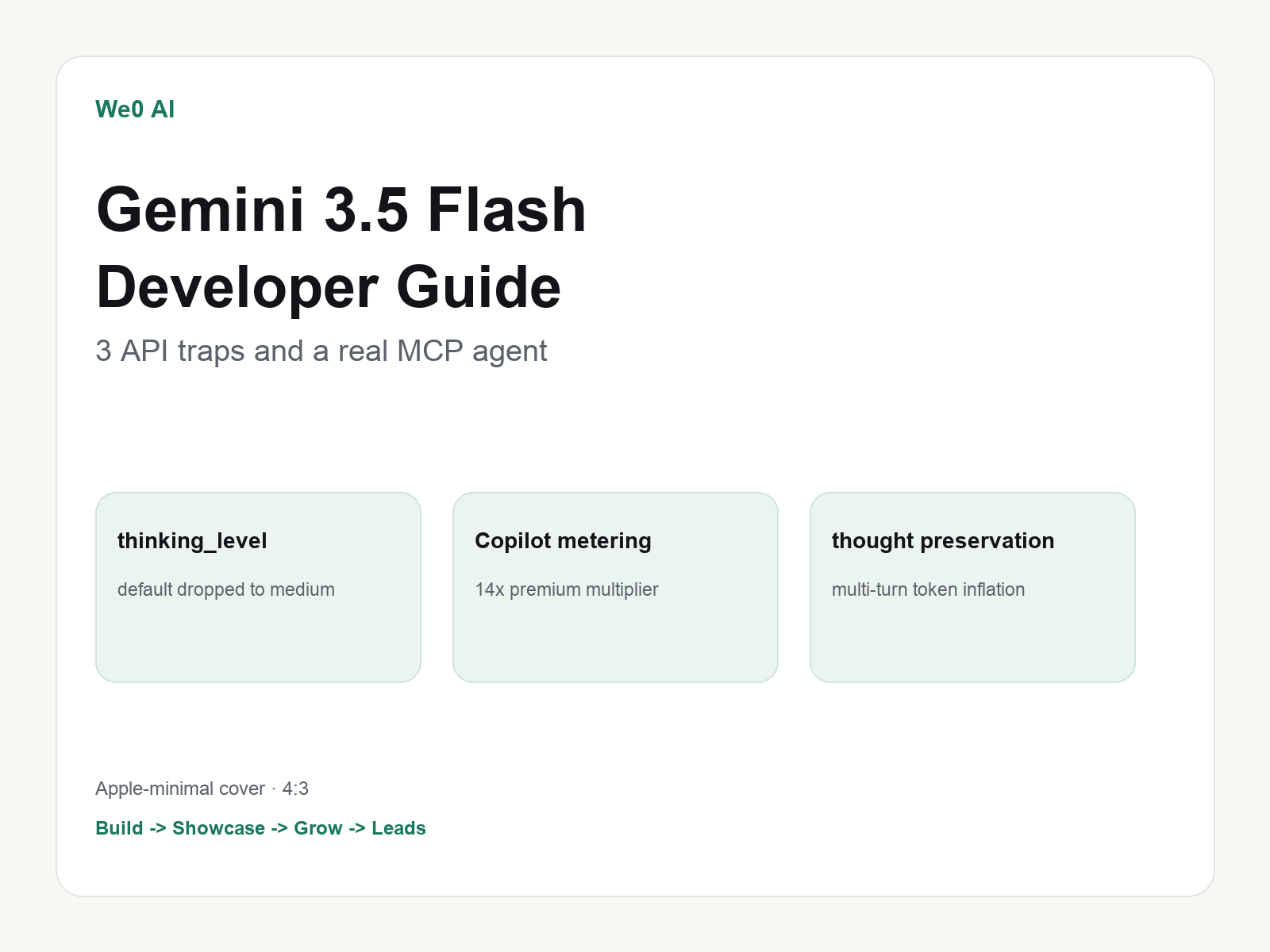 Gemini 3.5 Flash Developer Guide: 3 API Traps, MCP Agent Pattern, and Migration Checklist