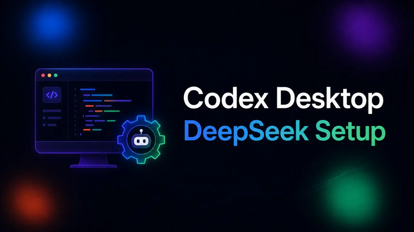 A 4:3 white-background hand-drawn cover showing the flow from Codex app through the Codex++ launcher to DeepSeek API via pure API.