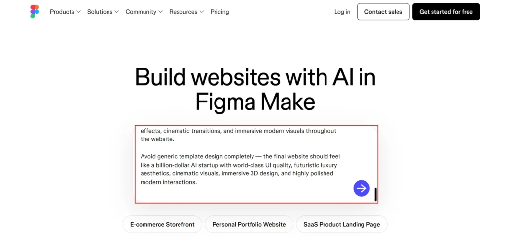 AI 建站工具介面