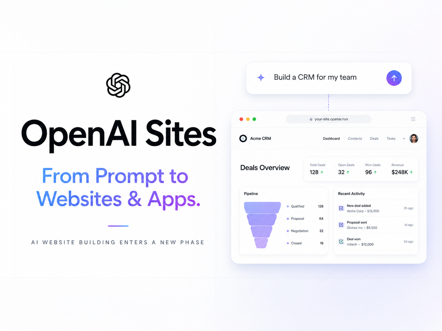 Discover how OpenAI Sites is transforming AI website building from simple page generation into full website and web app creation. Learn how OpenAI Codex enables users to build, deploy, and share interactive applications with a single prompt, and why this launch could redefine the future of no-code, low-code, and AI development platforms.