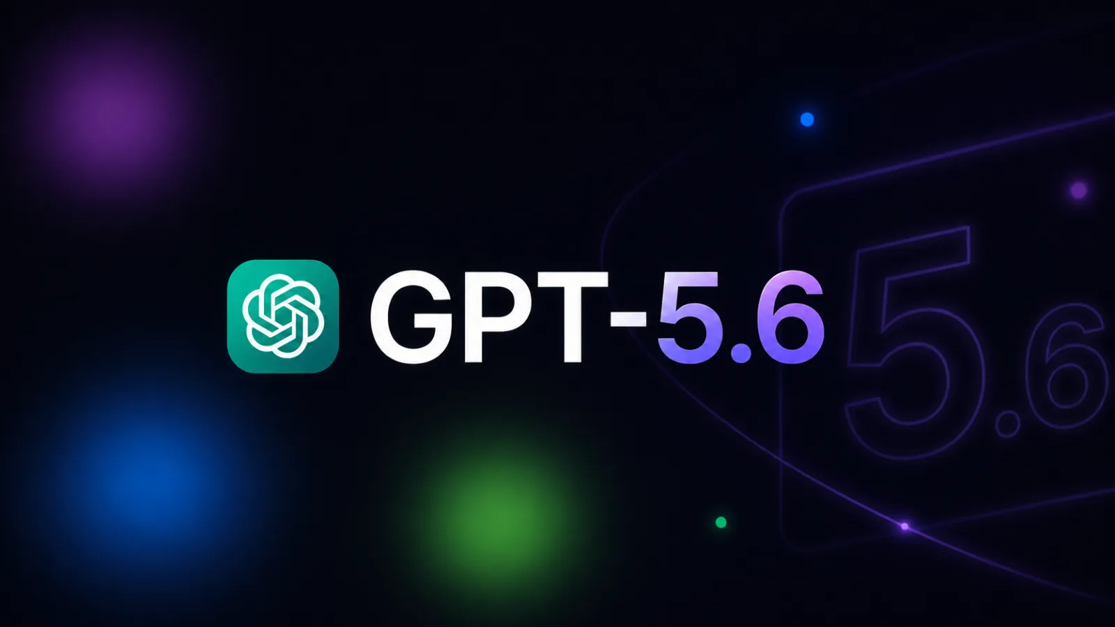 Create a clean 16:9 tech blog cover. The visual should show two connected themes: on the left, an abstract AI model layer or glowing neural core labeled with minimal text such as “GPT-5.6”; on the right, a clean finance-style IPO timeline or market valuation chart. Use a dark blue and black technology background, subtle glow, minimal UI elements, and no dense text. The image should feel like a serious AI industry analysis, not a hype poster.