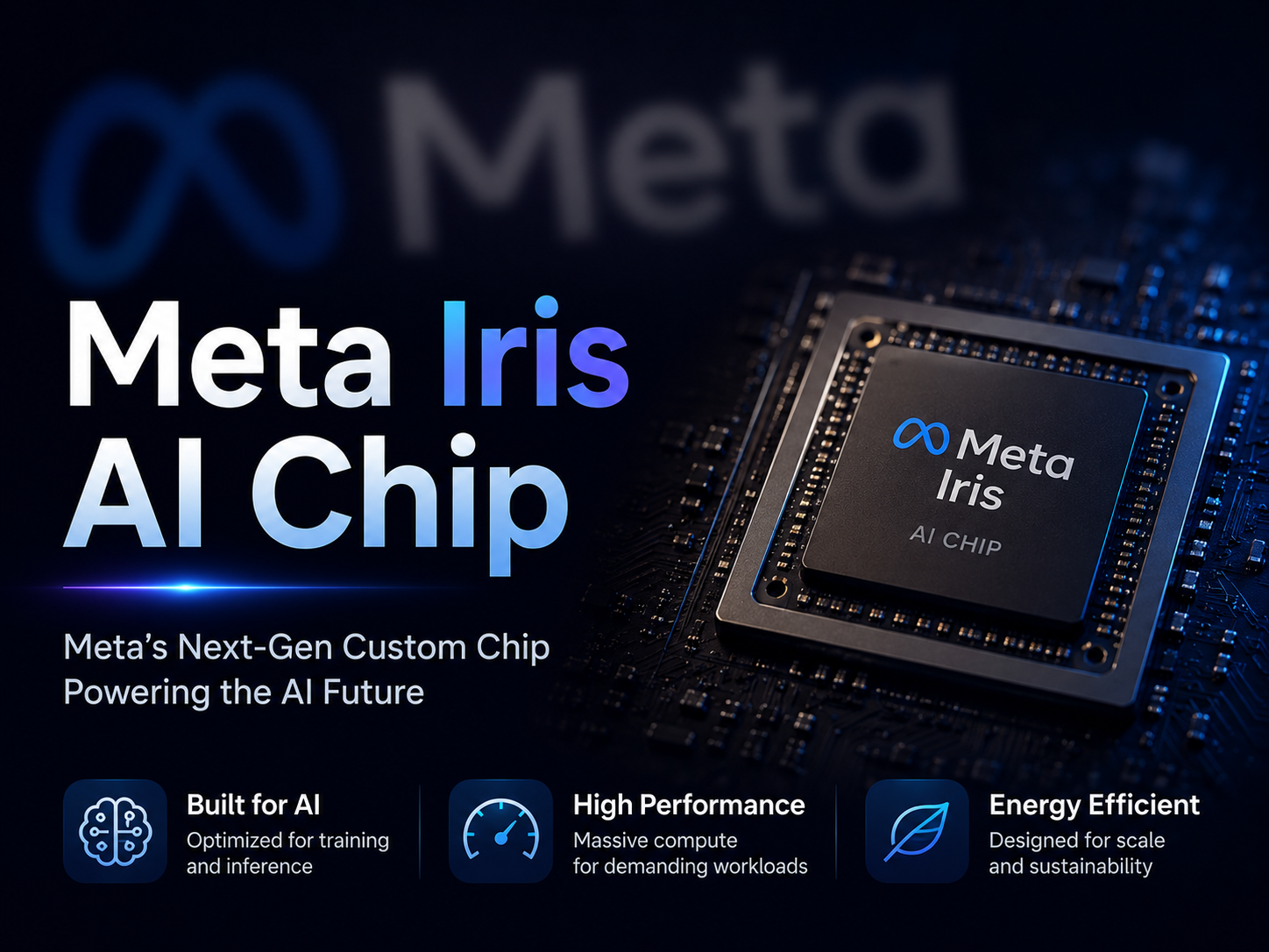 飞书准备封面图:Meta的Iris AI芯片将于9月投产 运算能力目标达14GW