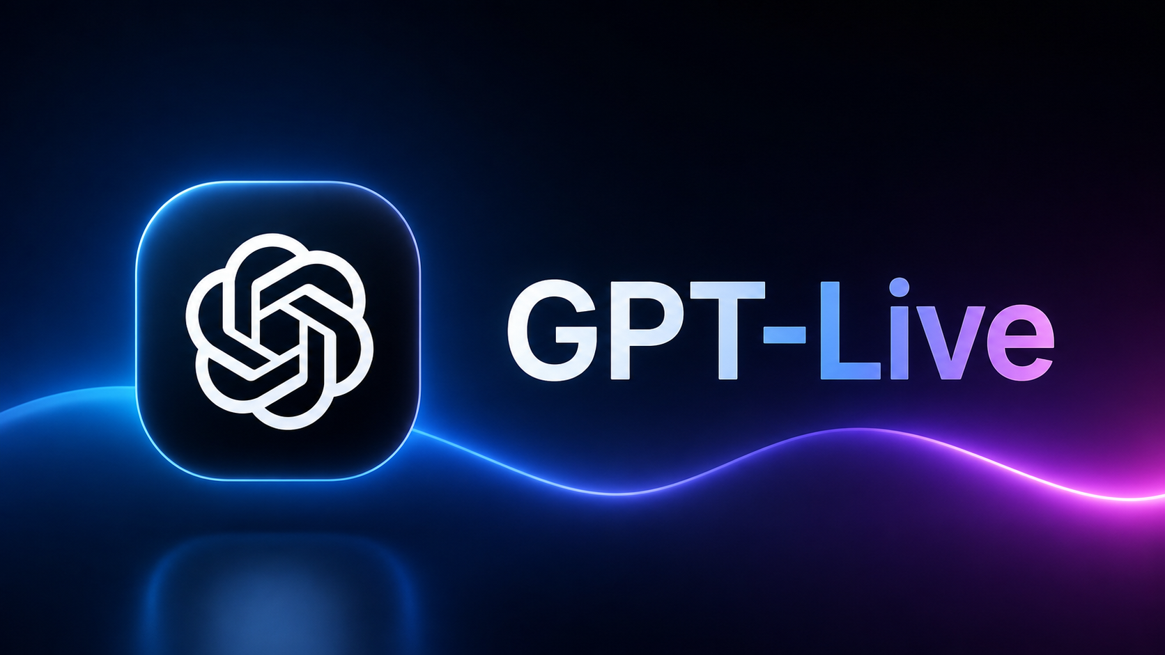 图片展示的是GPT-Live的标志。标志由一个黑色边框的正方形构成,内部是一个由线条交织形成的白色图案。右侧是“GPT-Live”字样,其中“GPT”为白色,“Live”为紫色。背景为深色,带有蓝色和紫色的波浪线条装饰,整体设计简洁现代,与文档中探讨GPT-Live让AI对话更自然后,非技术团队能否直接用We0 AI完成企业建站的主题相契合。