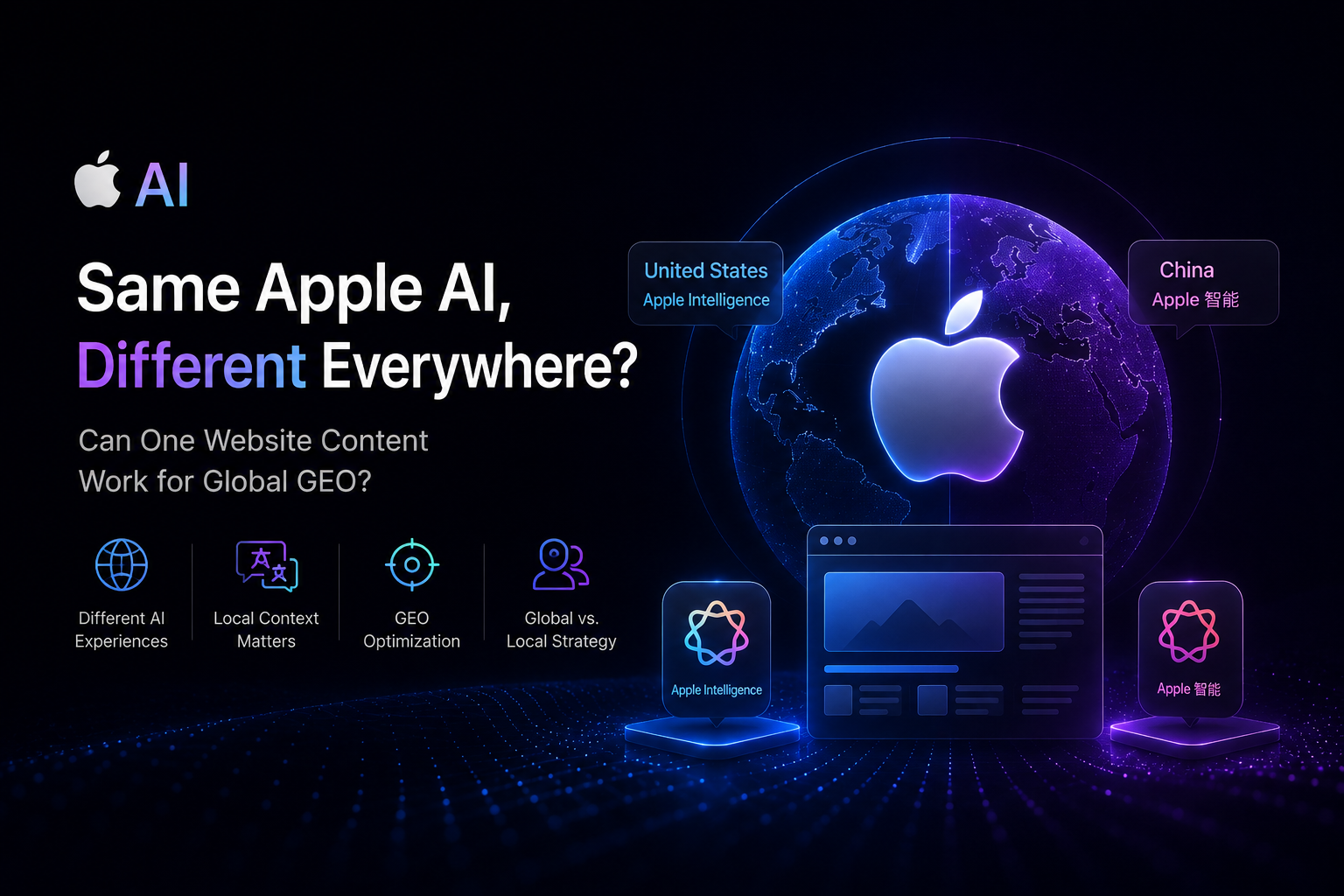 The Same Apple AI Can Differ in China and Overseas: Can One Global Website Still Win at GEO?