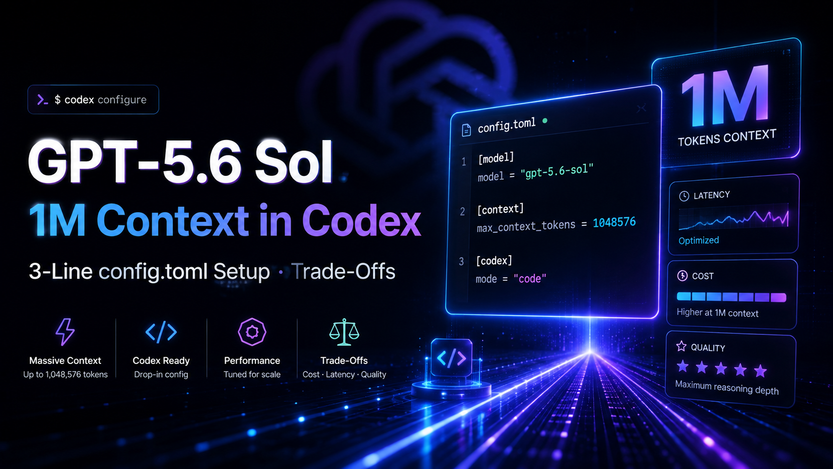 How to Enable a 1M Context Window for GPT-5.6 Sol in Codex
