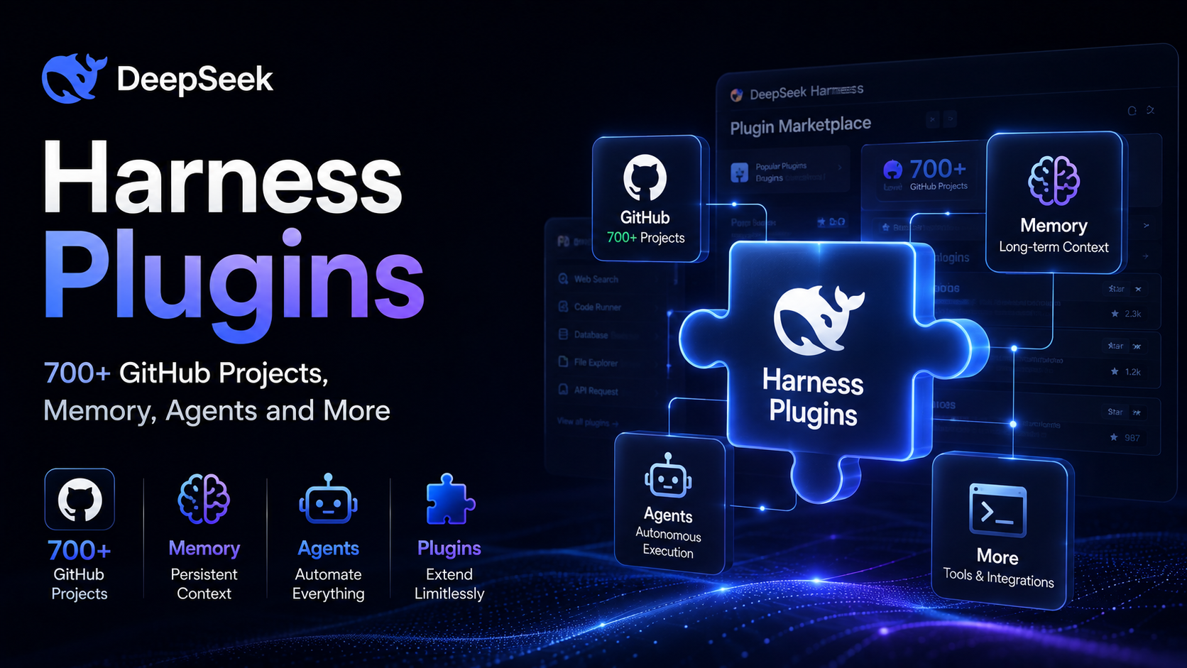 DeepSeek Harness Plugins Explode on GitHub: Memory, Multi-Agents, Vision, Games, and More