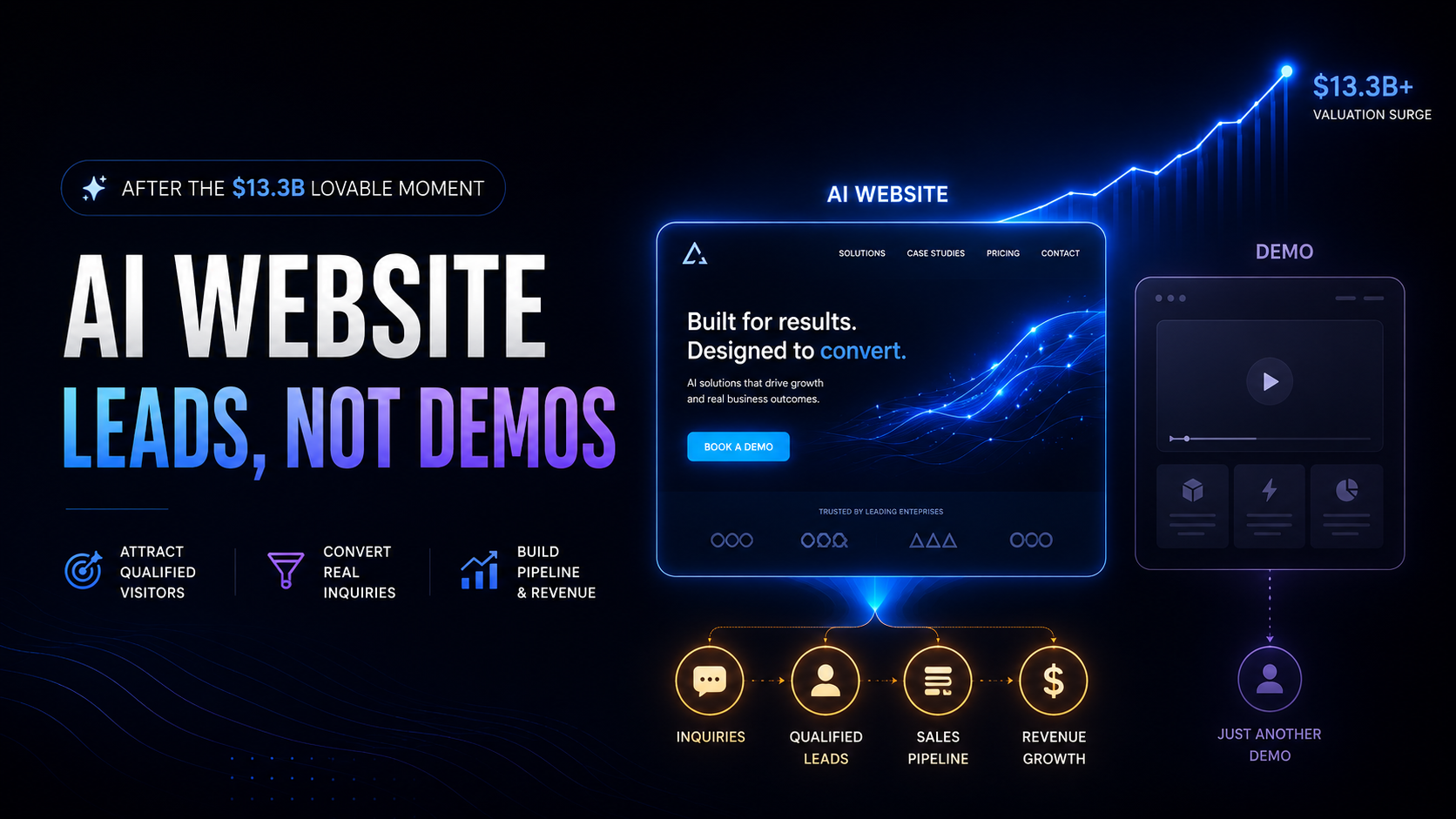 After Lovable's Valuation Surged to $13.3 Billion, Why Do Enterprises Need an AI-Powered Website That Generates Leads, Rather Than Just an AI Demo?