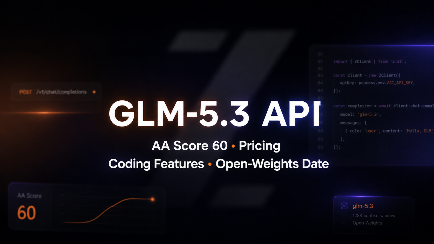 GLM-5.3 API Launches With a 60 Artificial Analysis Score and Open Weights Planned for August 28