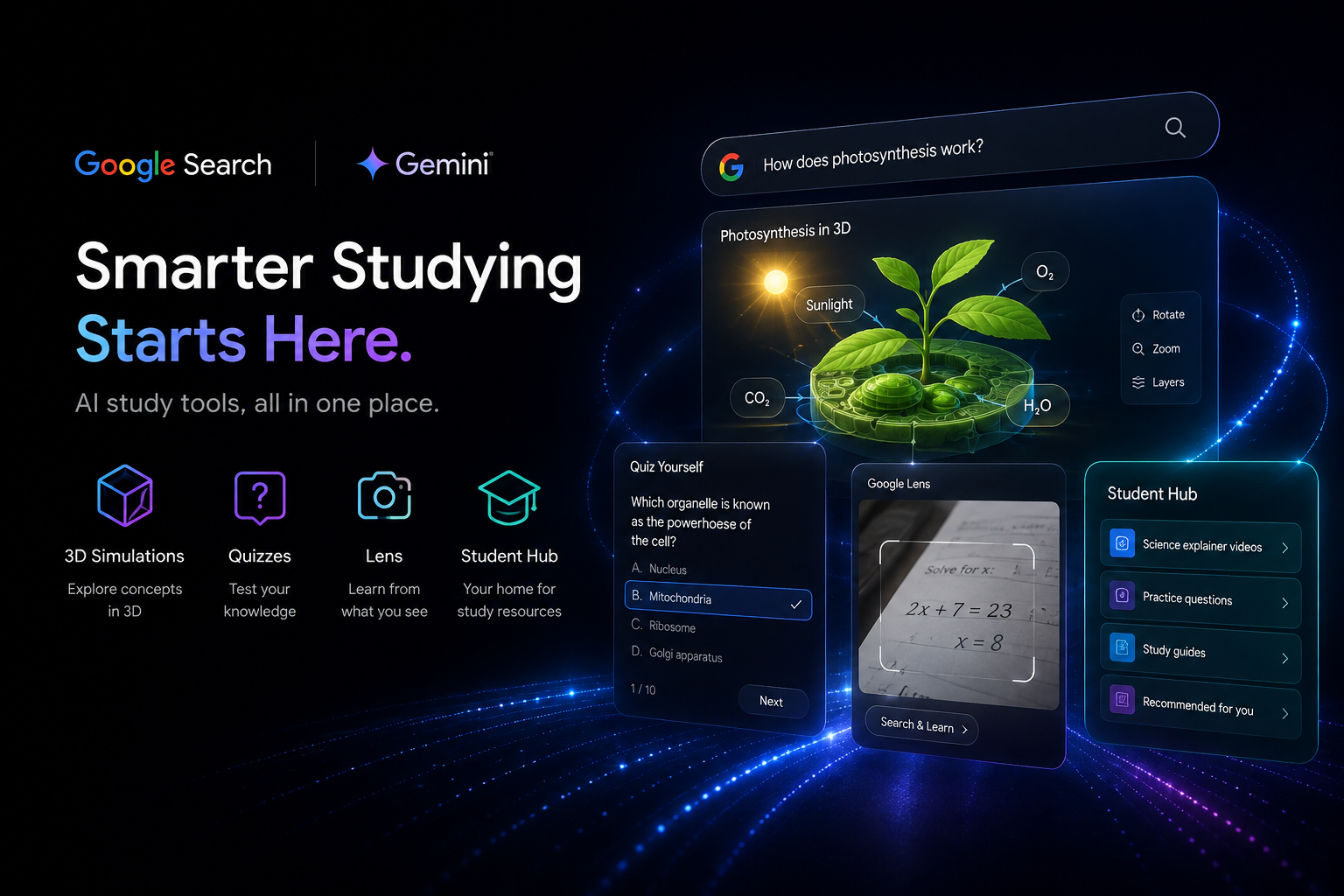 Google erweitert Suche und Gemini um KI-Lernwerkzeuge, 3D-Simulationen, Quizze und Deep-Research-Funktionen