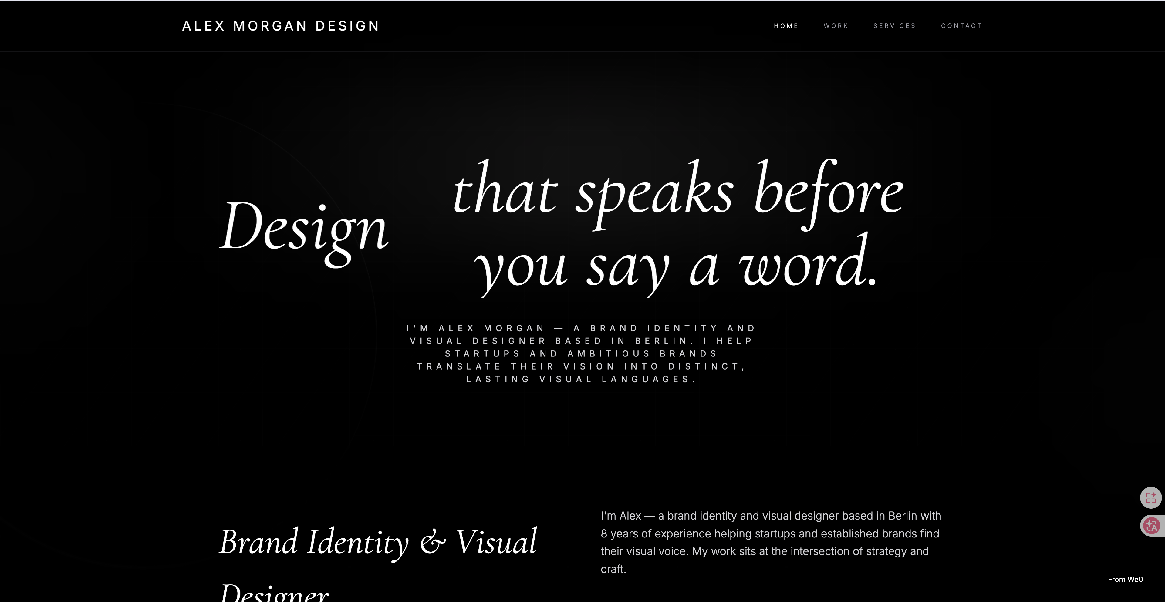 Portfolio Website for Designers